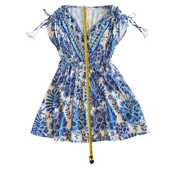 LA BLANCA BEYOND THE PACIFIC V-NECK COVER UP DRESS size L/XL - Picture 7 of 7